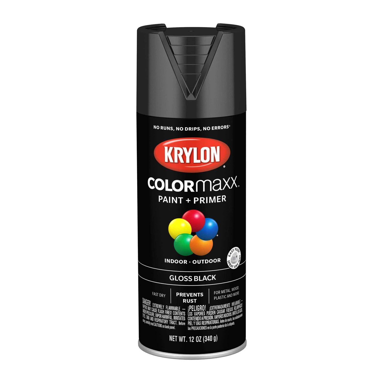 Krylon COLORmaxx Satin Spray Paint & Primer K05570007 - Zenithce