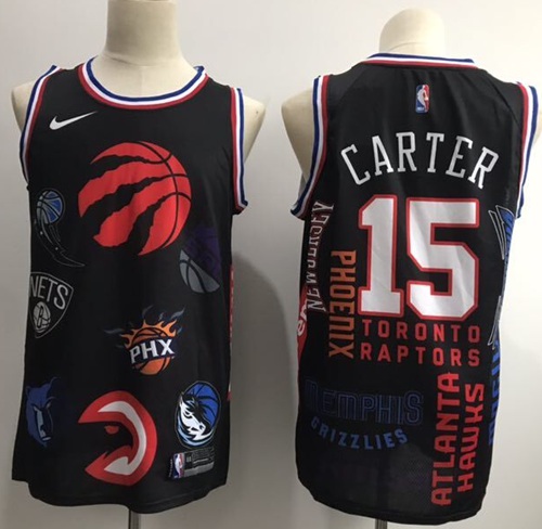 Raptors #15 Vince Carter Black Swingman Jointly Team Jersey - Zenithce