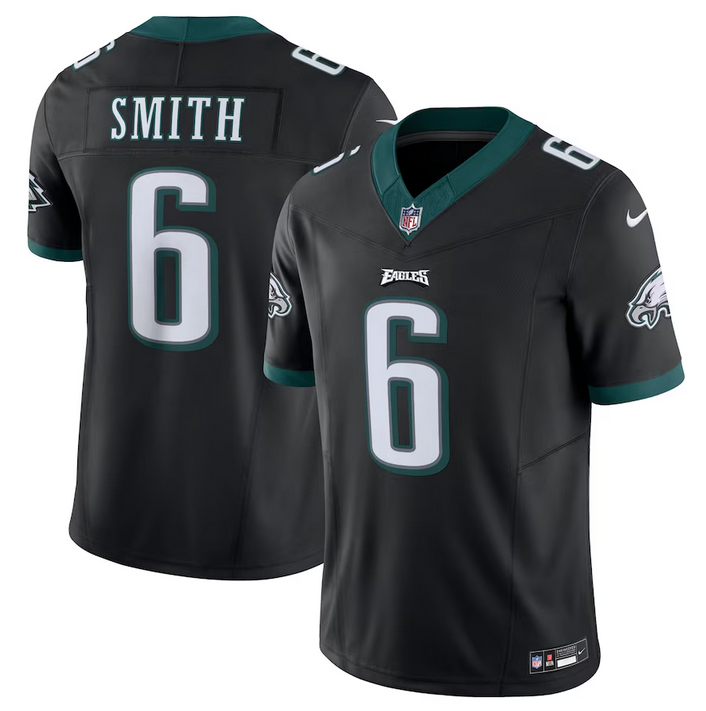 Philadelphia Eagles #6 DeVonta Smith Black 2023 F.U.S.E. Vapor Untouchable Limited Stitched Jersey - Zenithce