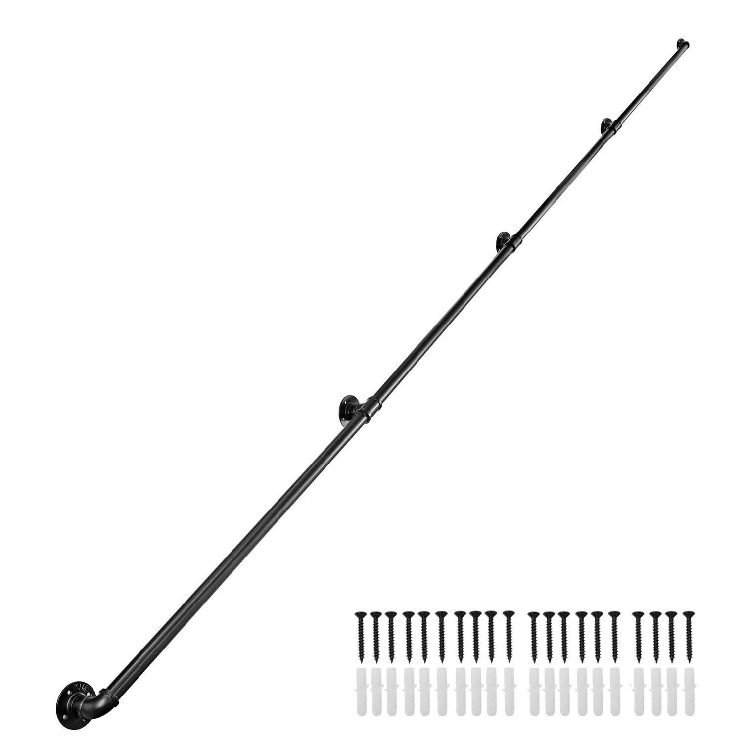 Toriexon Staircase Handrails Galvanized Steel Stair Railing Easy to Install - Zenithce