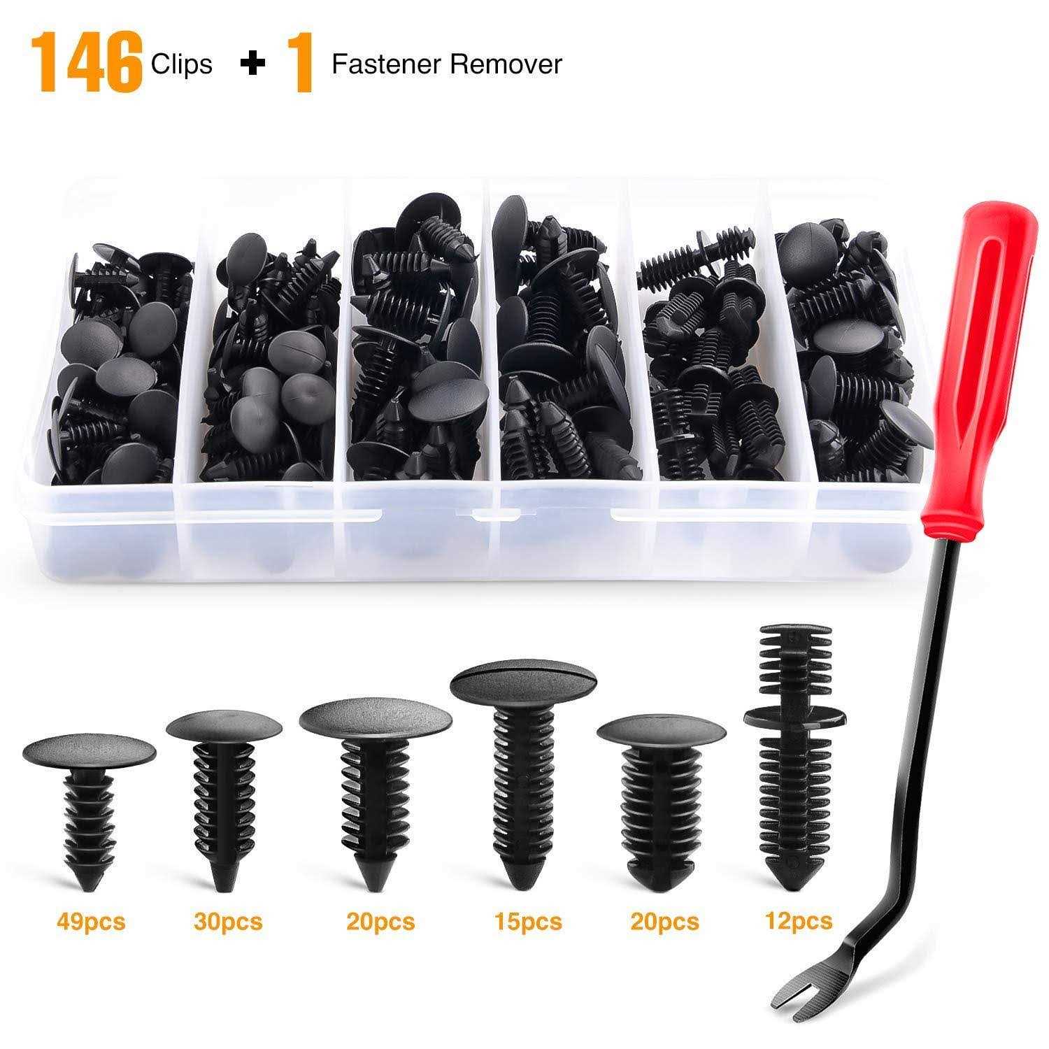 Gooacc 100pcs 8mm 10mm Compatible with Subaru Push Type Retainer Fasteners Rivets Clips Oem Upgrade For 90914-0007 - Zenithce