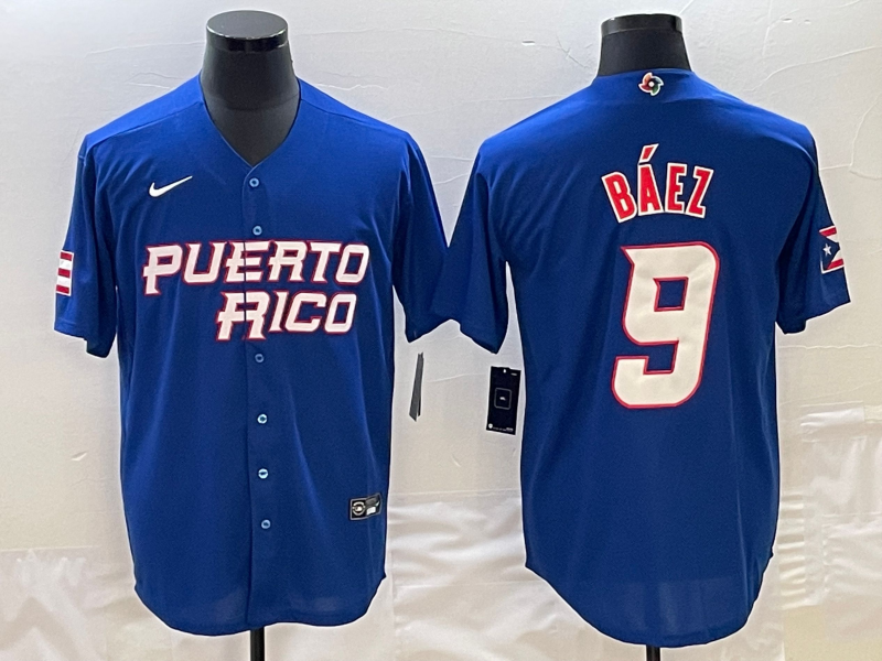 Puerto Rico #9 Javier Báez 2023 Royal World Classic Stitched Jersey - Zenithce