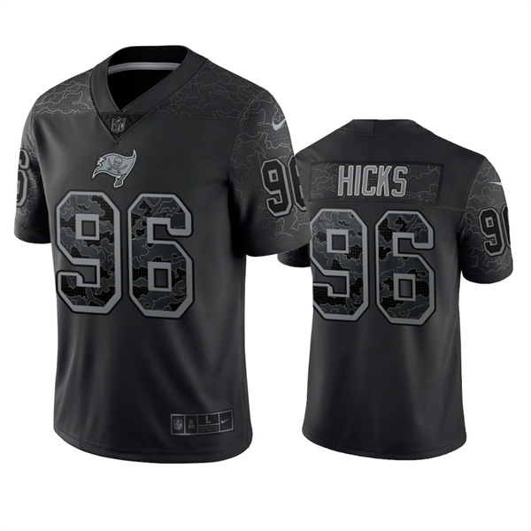 Tampa Bay Buccaneers #96 Akiem Hicks Black Reflective Limited Stitched Jersey - Zenithce