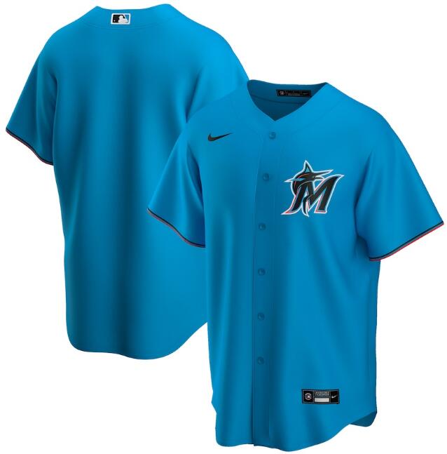 Miami Marlins Blue Cool Base Stitched Jersey - Zenithce