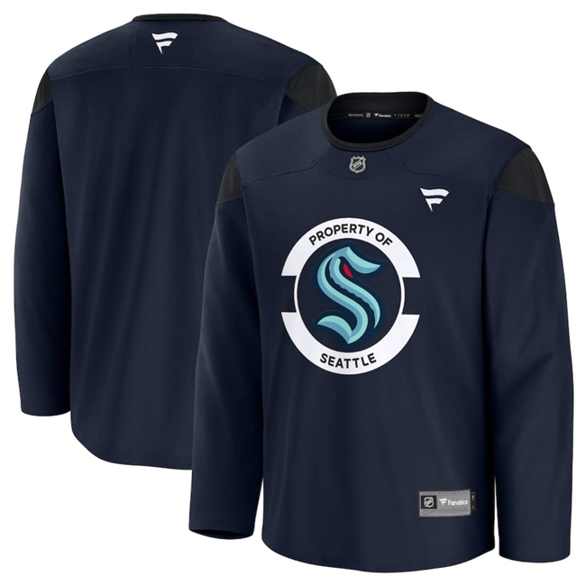 Seattle Kraken Navy 2024-25 Team Practice Stitched Jersey - Zenithce