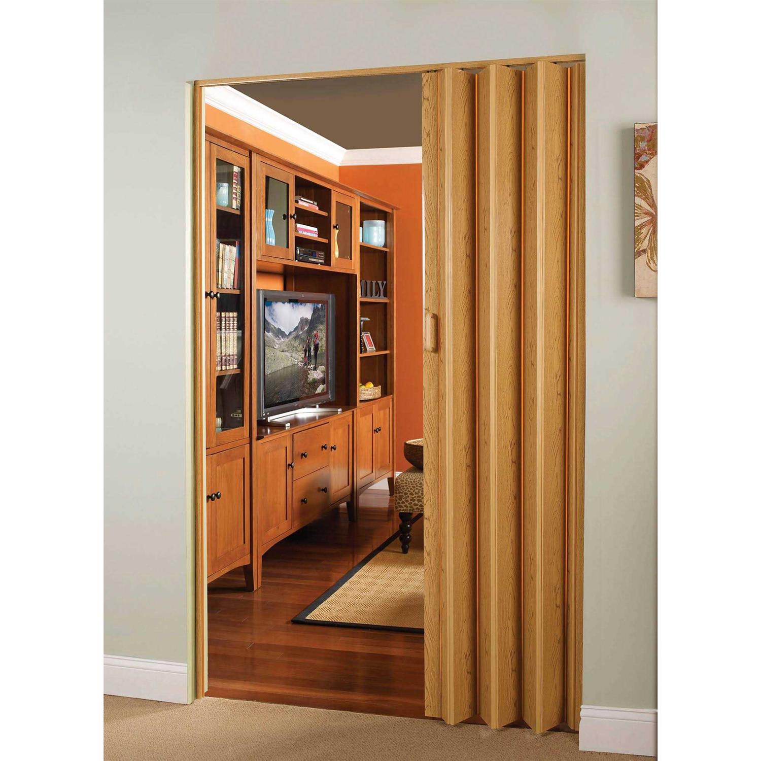 Spectrum Elite PVC Folding Door Fits 48 inchwide x 96 inchhigh Satin - Zenithce