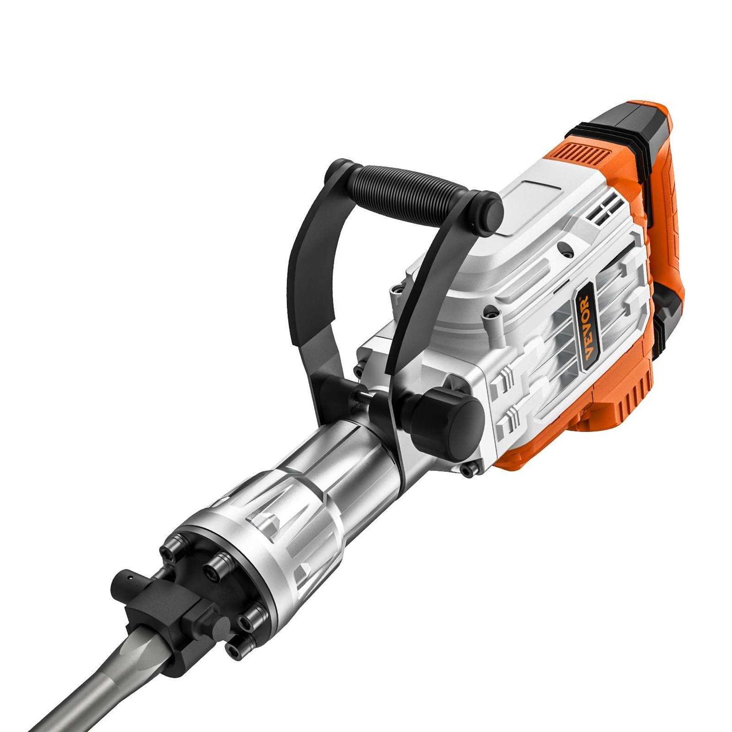 VEVOR Demolition Hammer Demolition Jack Hammer Concrete Breaker 2200W Electric Hammer 2 Chisel Bits - Zenithce