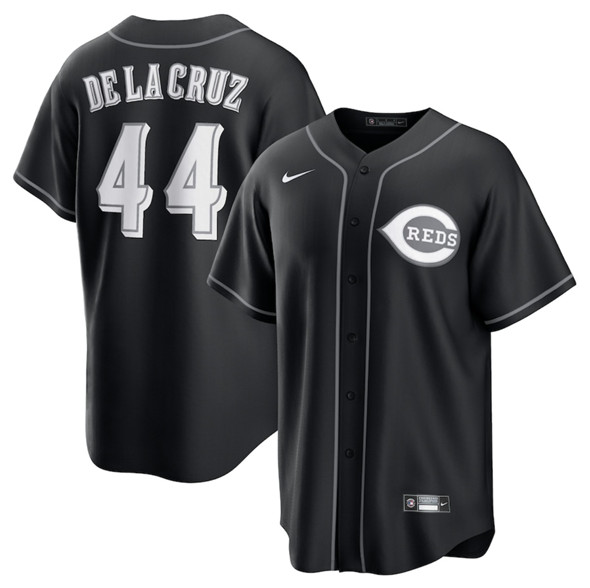 Cincinnati Reds #44 Elly De La Cruz Black Lights Out Limited Stitched Jersey - Zenithce