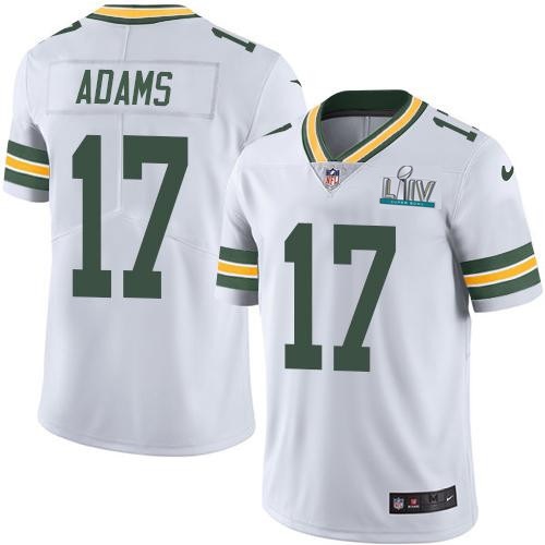 Green Bay Packers #17 Davante Adams White Super Bowl LIV Vapor Untouchable Stitched Limited Jersey - Zenithce