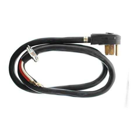 Utilitech 6-Ft 4-Prong Black Dryer Appliance Power Cord UTD100406 - Zenithce