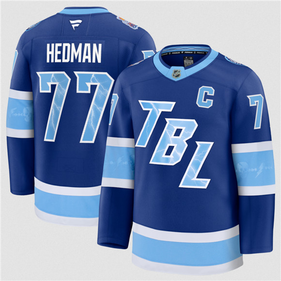 Tampa Bay Lightning #77 Victor Hedman Blue 2026 Stadium Series Stitched Jersey - Zenithce