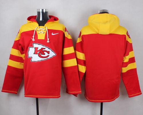 Youth Kansas City Chiefs Blank Red Pullover Hoodie - Zenithce