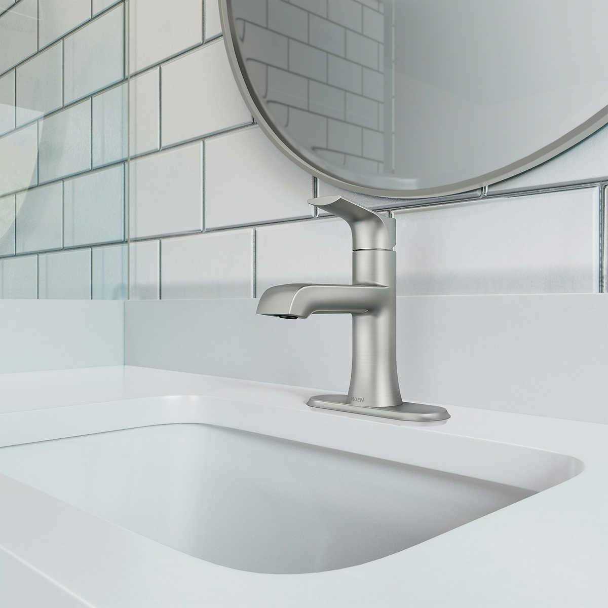 Moen Lindor Matte Black 2-Handle Widespread Bathroom Faucet - Zenithce