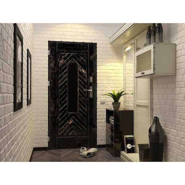 Dundee Deco 38-in x 18-in Embossed Blue Beige PVC Faux Marble Wall Panel - Zenithce