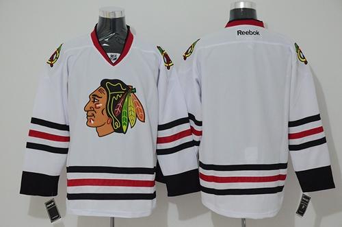 Blackhawks Blank Stitched White Jersey - Zenithce