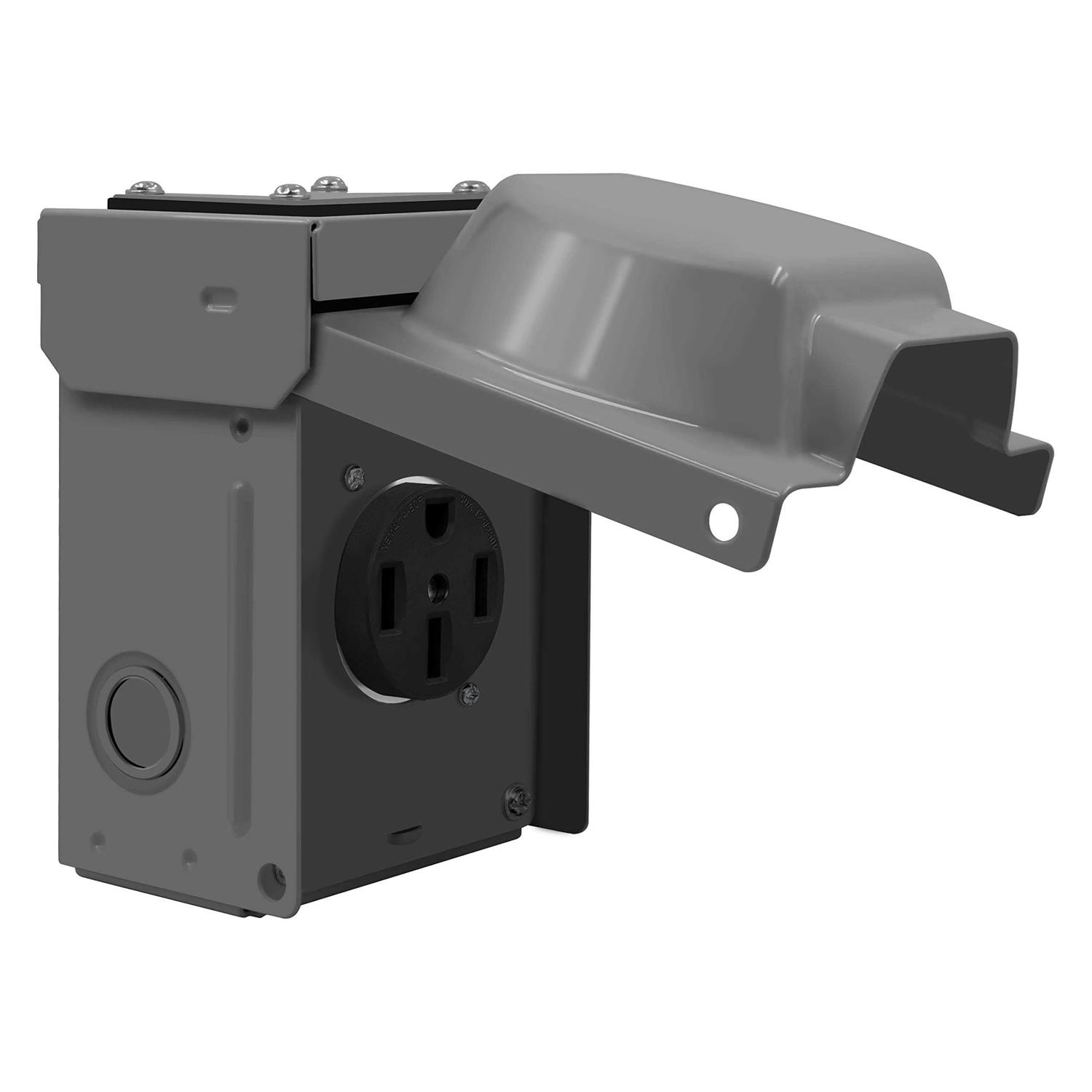 Enerlites 4” Diameter Round Weatherproof Outlet Box with Five 3/4-in Threaded Outlets - Zenithce