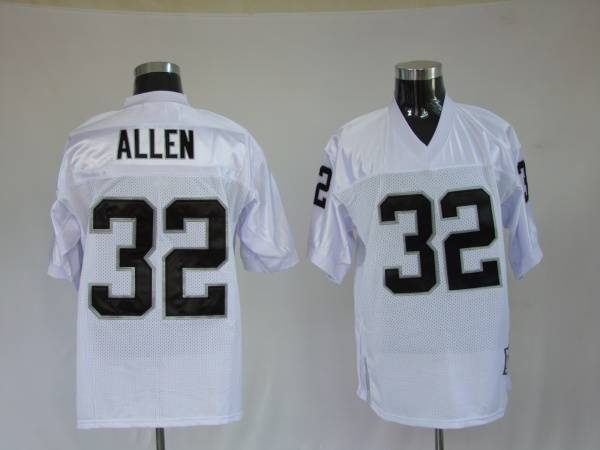 Mitchell And Ness Raiders Marcus Allen #32 Stitched White Jersey - Zenithce