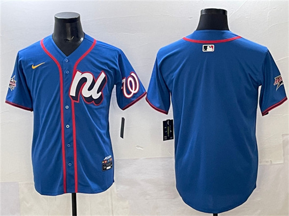 National League Washington Nationals Blank Blue 2025 All-Star Edition Limited Stitched Jersey - Zenithce