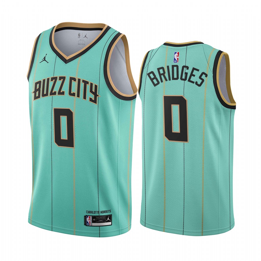 Hornets #0 Miles Bridges Mint Green Swingman 2020-21 City Edition Jersey - Zenithce