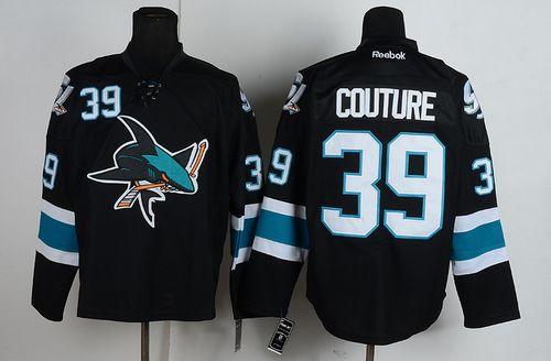 Sharks #39 Logan Couture Black Stitched Jersey - Zenithce