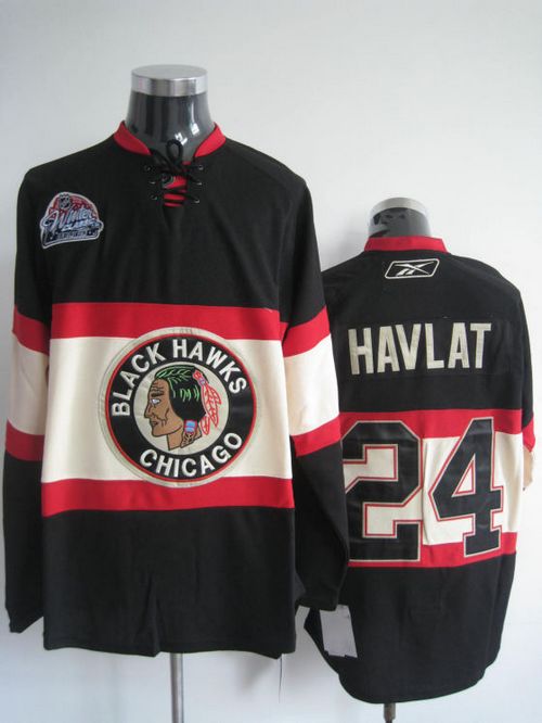 Blackhawks #24 Martin Havlat Winter Classic Stitched Black Jersey - Zenithce