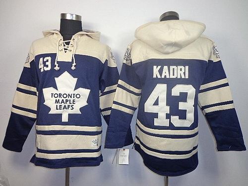 Maple Leafs #43 Nazem Kadri Blue Sawyer Hooded Sweatshirt Stitched Jersey - Zenithce