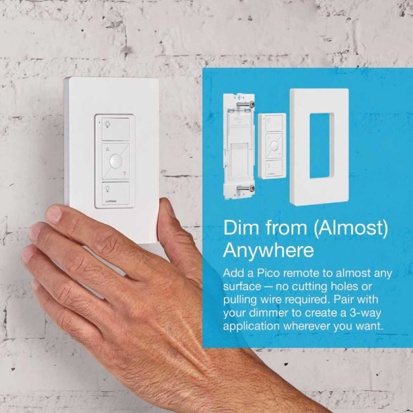 Lutron Caseta Wireless 600/150-Watt Multi-Location In-Wall Dimmer with Pico Remote Control Kit - Zenithce