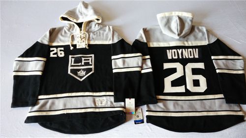 Kings #26 Slava Voynov Black Sawyer Hooded Sweatshirt Stitched Jersey - Zenithce