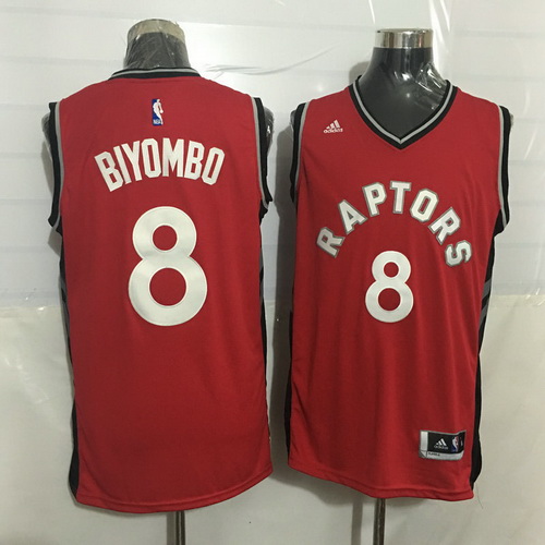 Toronto Raptors #8 Bismack Biyombo Red New Rev 30 Swingman Jersey - Zenithce