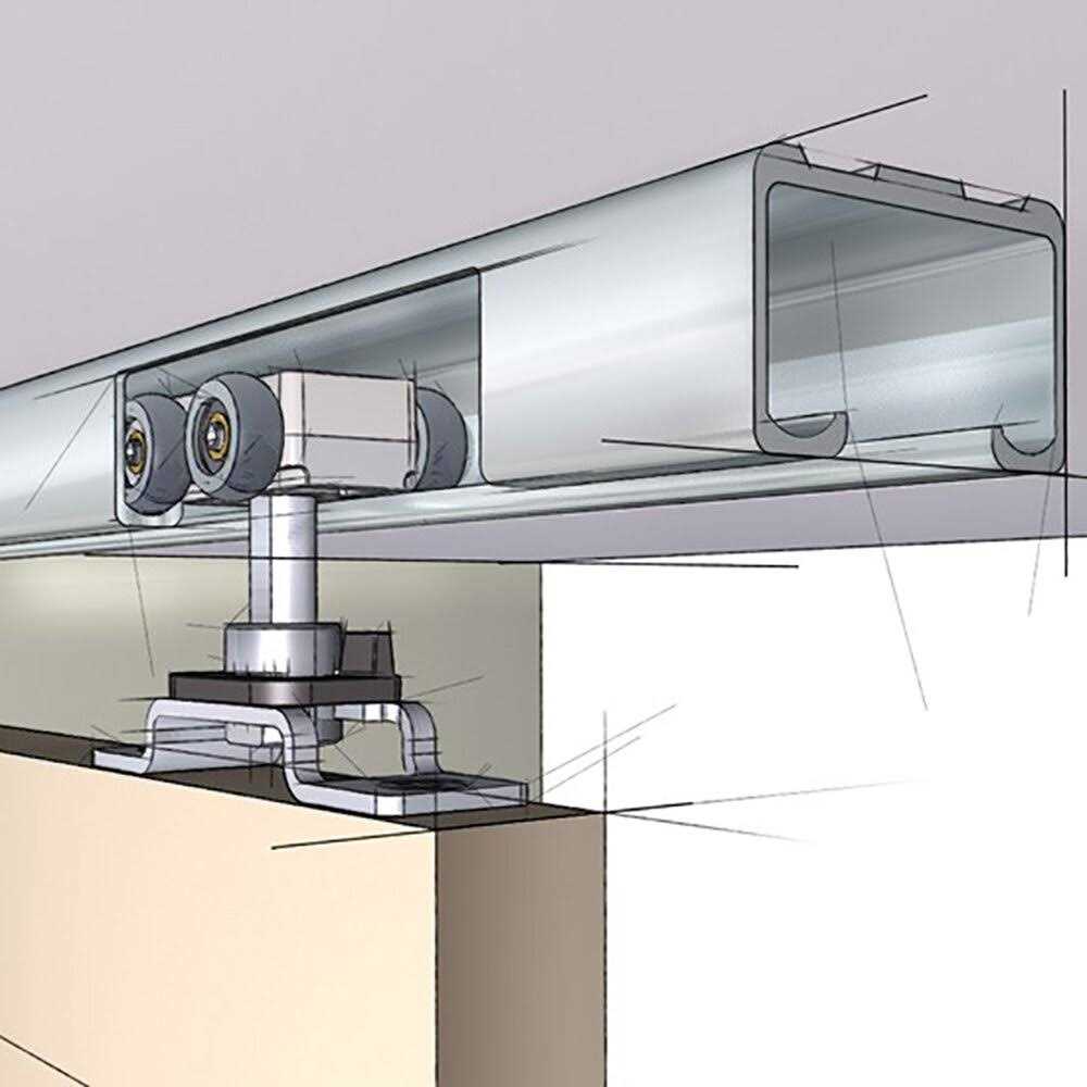 Hettich 48 in. Grant 75E Single Economy Door Hardware and Track - Zenithce