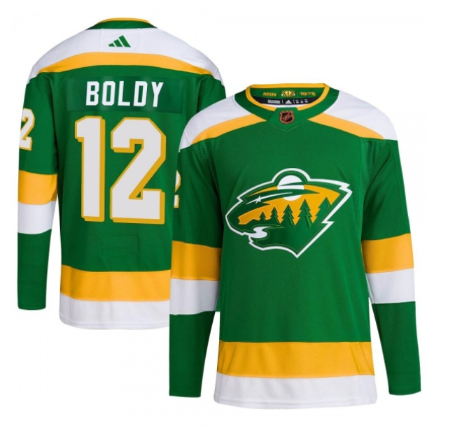 Minnesota Wild #12 Matt Boldy Green 2022-23 Reverse Retro Stitched Jersey - Zenithce