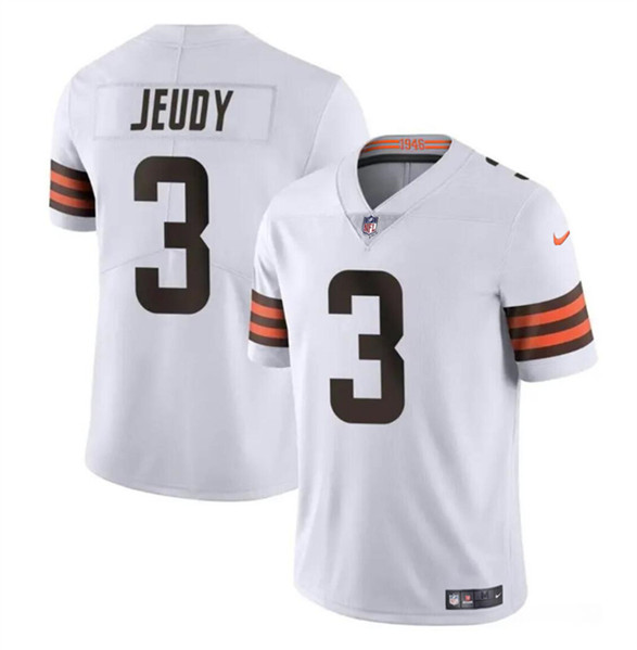 Cleveland Browns #3 Jerry Jeudy White Vapor Limited Stitched Jersey - Zenithce