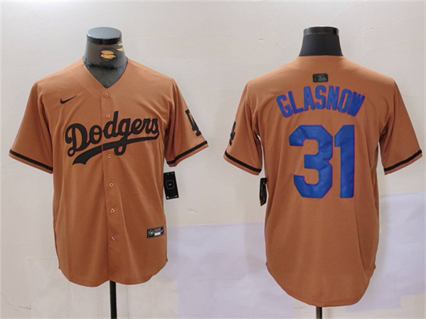 Los Angeles Dodgers #31 Mike Piazza Brown Cool Base Stitched Jersey - Zenithce