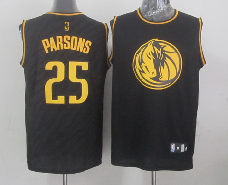 Dallas Mavericks #25 Chandler Parsons Revolution 30 Swingman 2014 Black With Gold Jersey - Zenithce