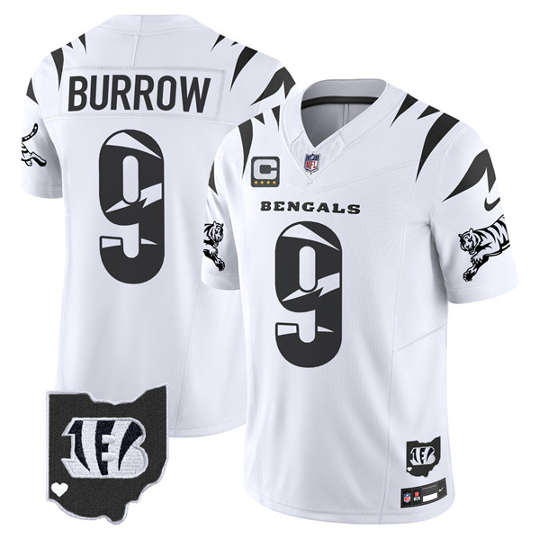 Cincinnati Bengals #9 Joe Burrow White Limited F.U.S.E. With 4-Star C Patch Special Vapor Untouchable Limited Stitched Jersey - Zenithce