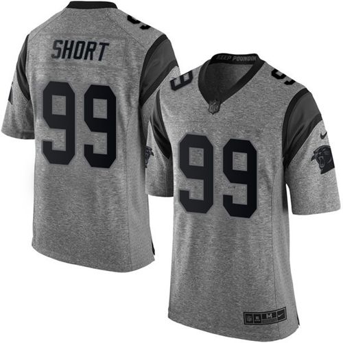 Panthers #99 Kawann Short Gray Stitched Limited Gridiron Gray Nike Jersey - Zenithce