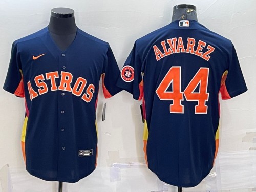 Houston Astros #44 Yordan Alvarez Navy With Patch Cool Base Stitched Jersey - Zenithce