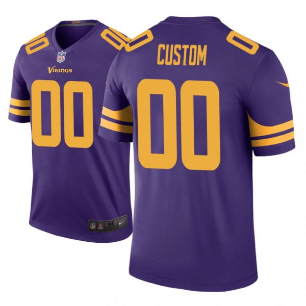 Minnesota Vikings Customized Purple Color Rush NFL Stitched Limited Jersey - Zenithce