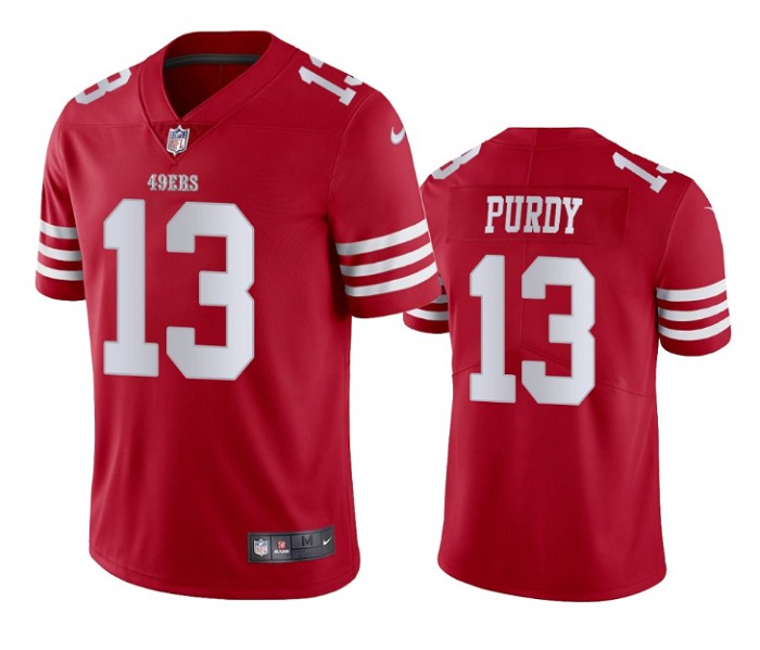 San Francisco 49ers #13 Brock Purdy Red Vapor Untouchable Limited Stitched Jersey - Zenithce