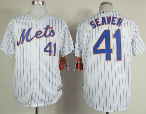 Mets #41 Tom Seaver White(Blue Strip) Home Cool Base Stitched Jersey - Zenithce
