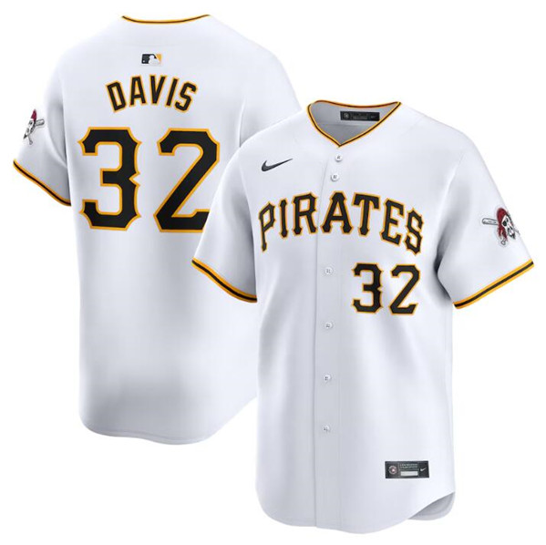 Pittsburgh Pirates #32 Henry Davis White Home Limited Stitched Jersey - Zenithce