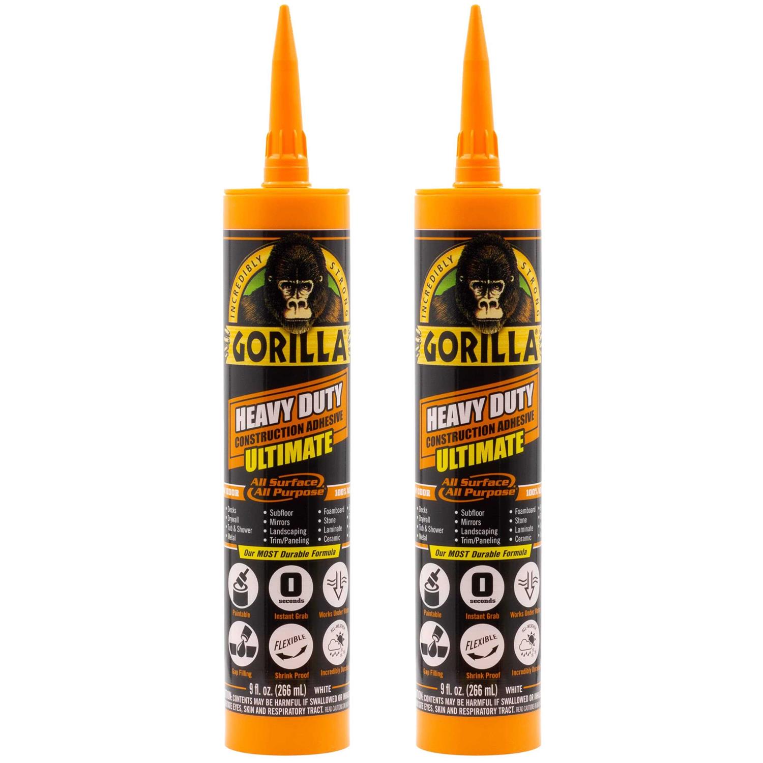 Gorilla 9 oz. Heavy Duty Construction Adhesive Ultimate - Zenithce