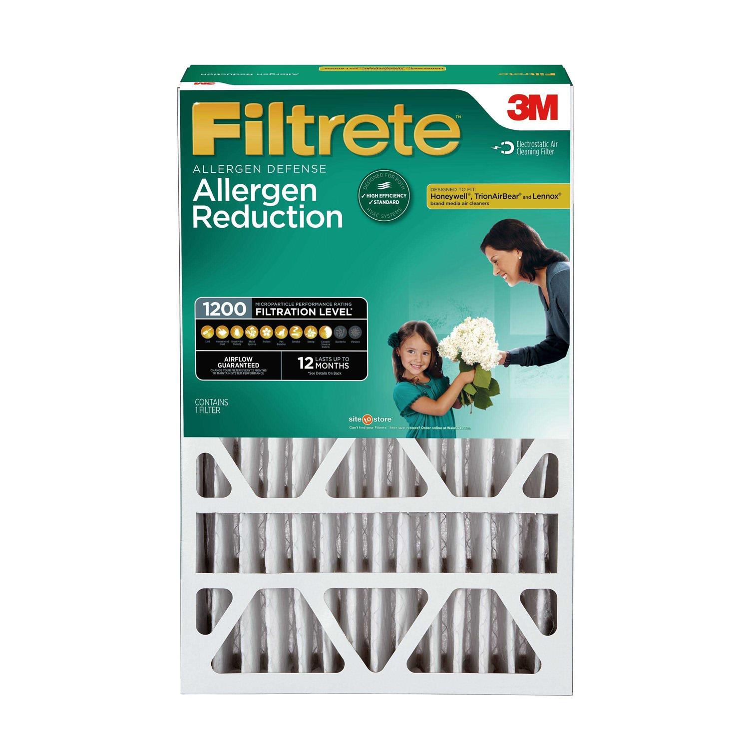 Filtrete 20x25x4 Allergen Reduction Deep Pleat HVAC Air and Furnace Filter 1200 MPR 1 Filter - Zenithce