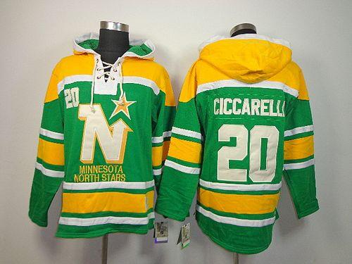 Stars #20 Dino Ciccarelli Green Sawyer Hooded Sweatshirt Stitched Jersey - Zenithce