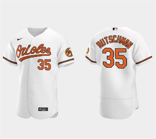 Baltimore Orioles #35 Adley Rutschman White Flex Base Stitched Jersey - Zenithce