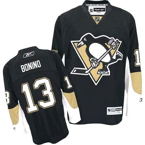 Penguins #13 Nick Bonino Black Home Stitched Jersey - Zenithce