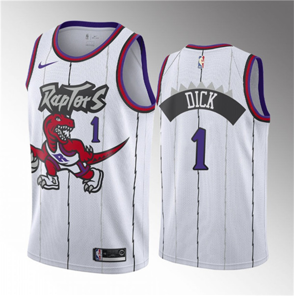 Toronto Raptors #1 Gradey Dick White 2023 Draft Classic Edition Stitched Jersey - Zenithce