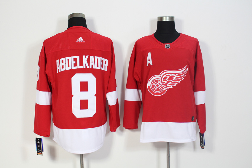 Detroit Red Wings #8 Justin Abdelkader Red Stitched Adidas Jersey - Zenithce