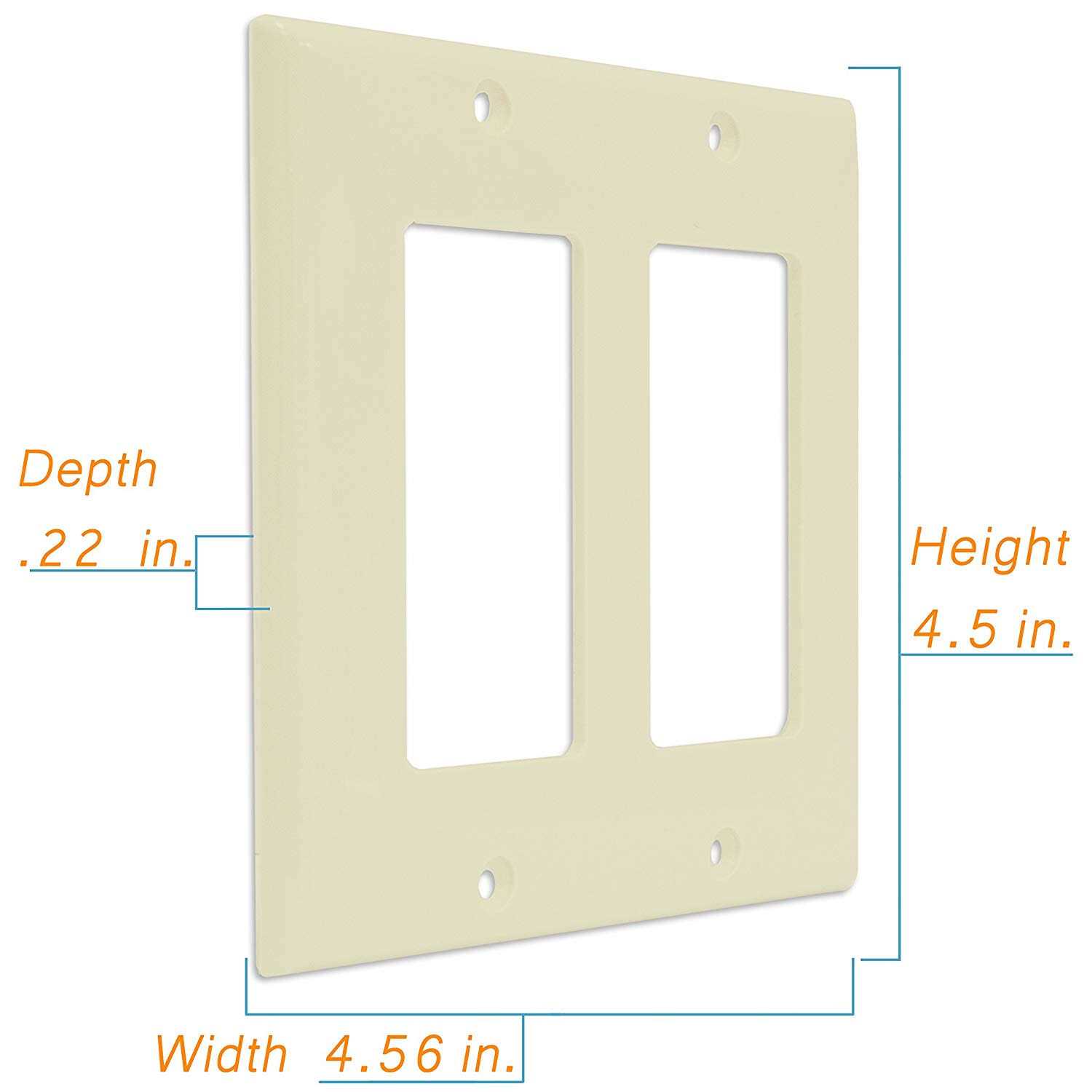 Enerlites 2-Gang Decorator/GFCI Outlet Wall Plate 8832 - Zenithce