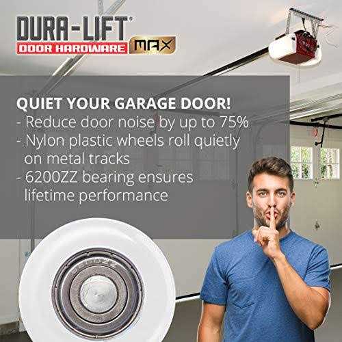 DURA-LIFT Ultra-Life MAX 2 Sealed 6200ZZ Bearing Nylon Garage Door Roller - Zenithce